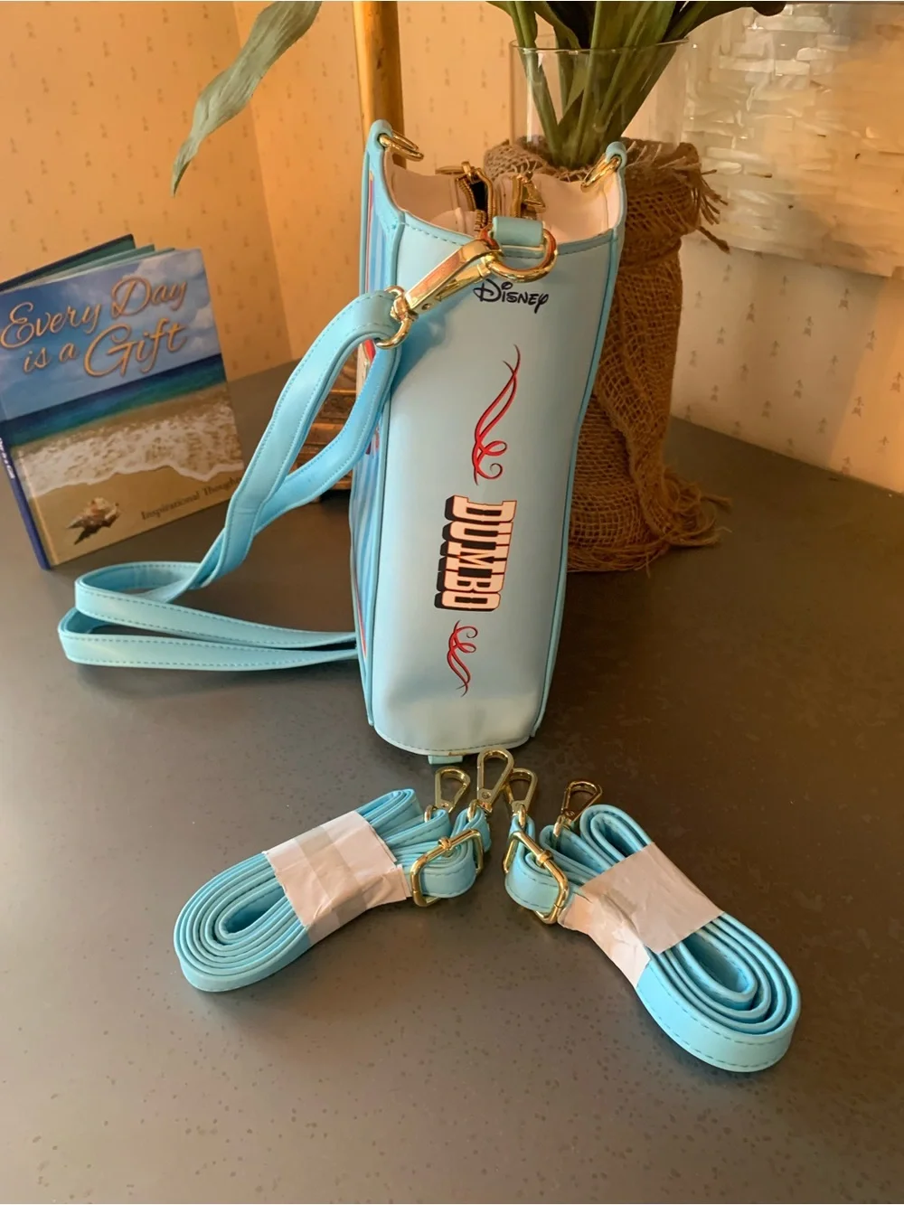 DISNEY, NEW NEVER CARRIED, Dumbo Storybook convertible crossbody or backpack. - Picture 8 of 13
